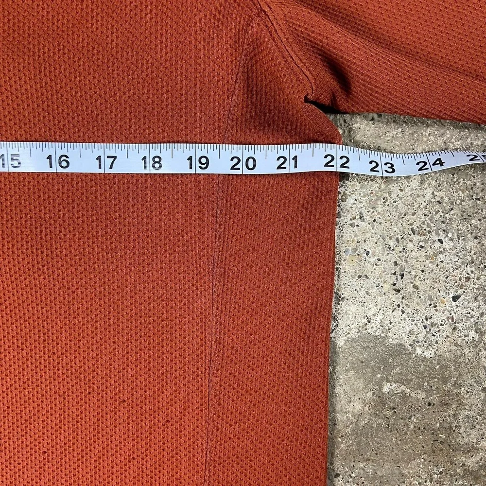 The North Face 1/4 Zip Size Large Orange Long Sleeve Pullover Vaporwick Mockneck